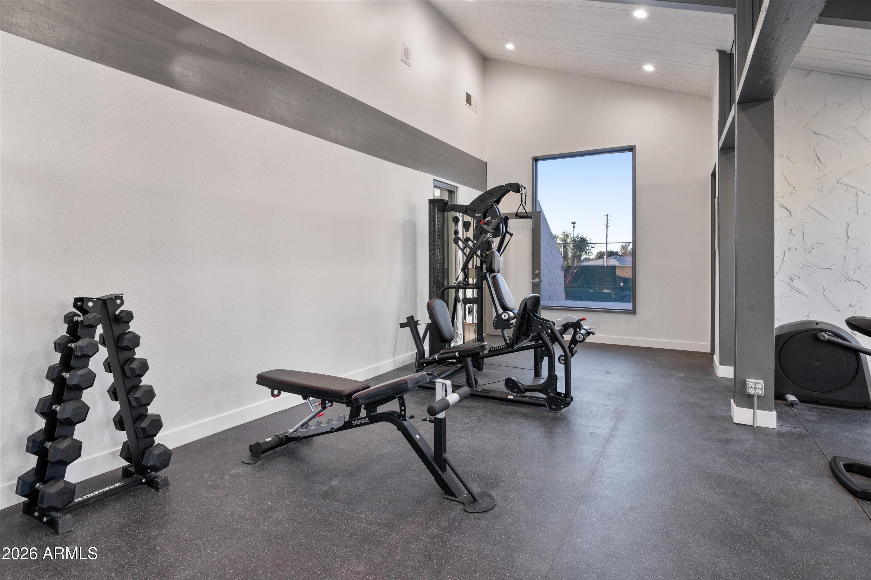 8055 East Thomas Road, Unit D105 Scottsdale, AZ 85251 - Photo 31 of 32 a view of a room with gym equipment