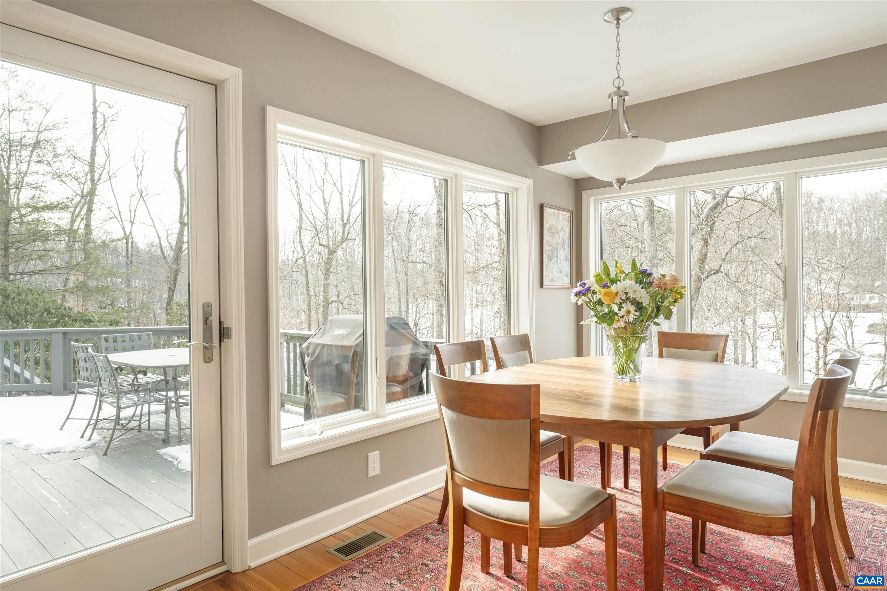 2330 Whippoorwill Road Charlottesville, VA 22901 - Photo 19 of 62 a view of a dining room with furniture window and outside view