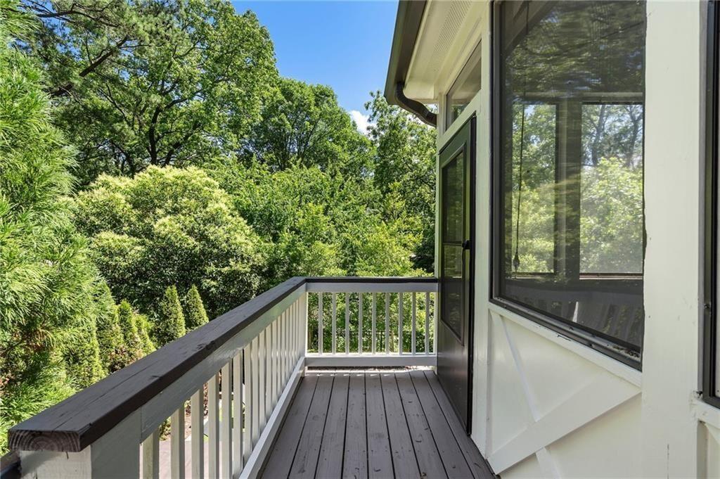 663 Yorkshire Road Northeast Atlanta, GA 30306 - Photo 50 of 85 a view of balcony with wooden floor