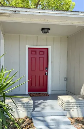 a view of front door of house