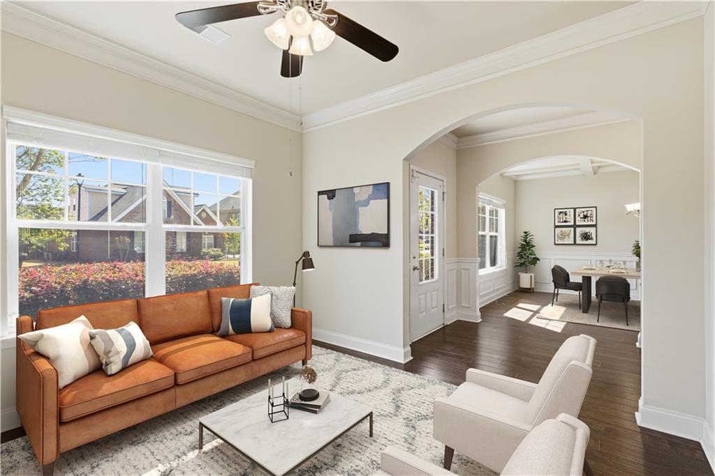 2573 Madison Mae Lane Grayson, GA 30017 - Photo 4 of 51 a living room with furniture and a large window