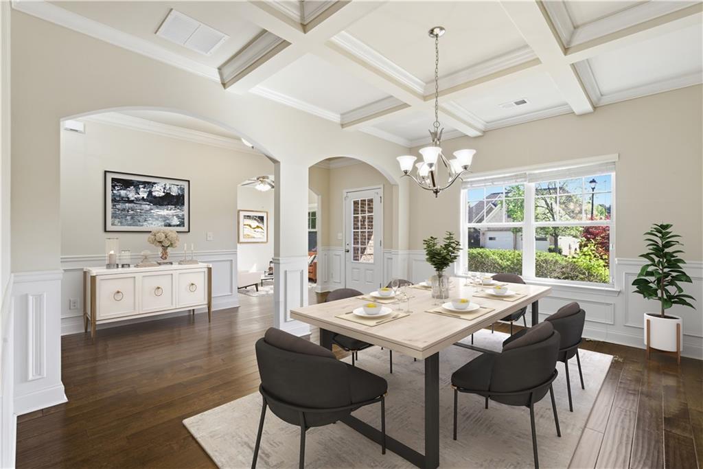 2573 Madison Mae Lane Grayson, GA 30017 - Photo 5 of 51 a view of a dining room with furniture window and wooden floor