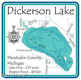 Tbd North Hillman Road Stanton, MI 48888 - Photo 5 of 8 5. Dickerson Lake Depth Map