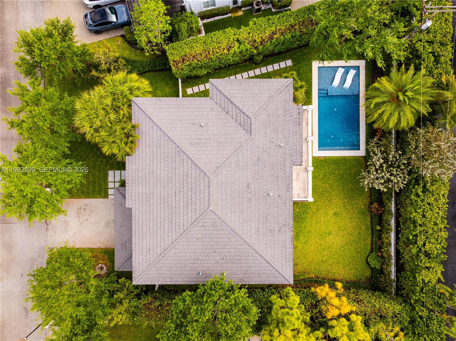 5602 Southwest 65th Court South Miami, FL 33143 - Photo 63 of 68 an aerial view of a house with a yard
