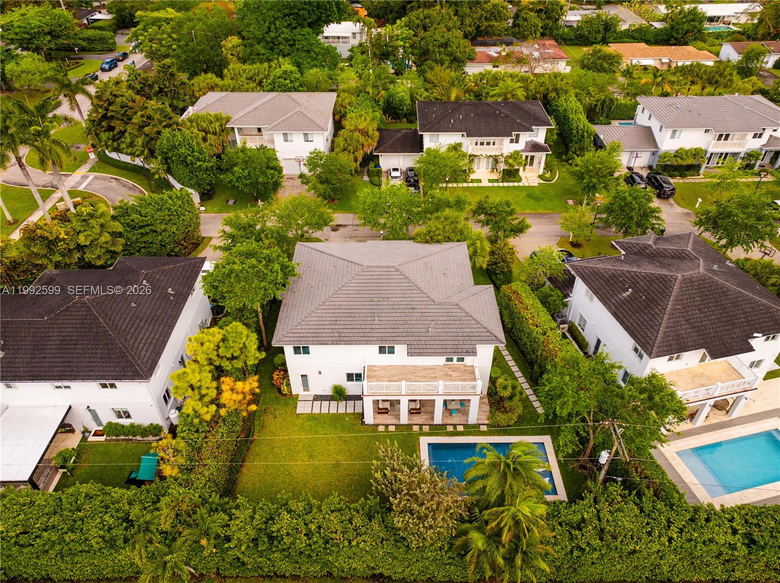 5602 Southwest 65th Court South Miami, FL 33143 - Photo 64 of 68 an aerial view of residential houses with outdoor space