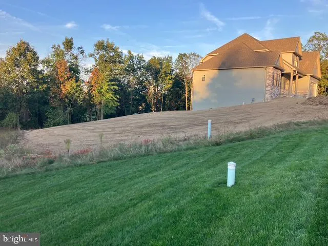 a view of a tiny house with a yard