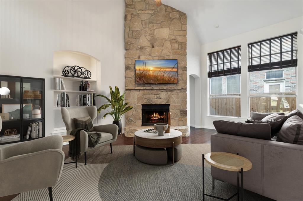 2210 Bear Lake Drive Euless, TX 76039 - Photo 1 of 1 a living room with furniture and a fireplace
