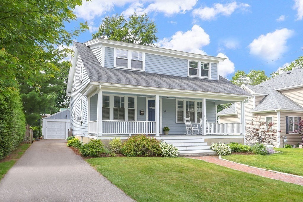60 Oak Street Needham, MA 02492 - Photo 1 of 23 front view of a house next to a yard