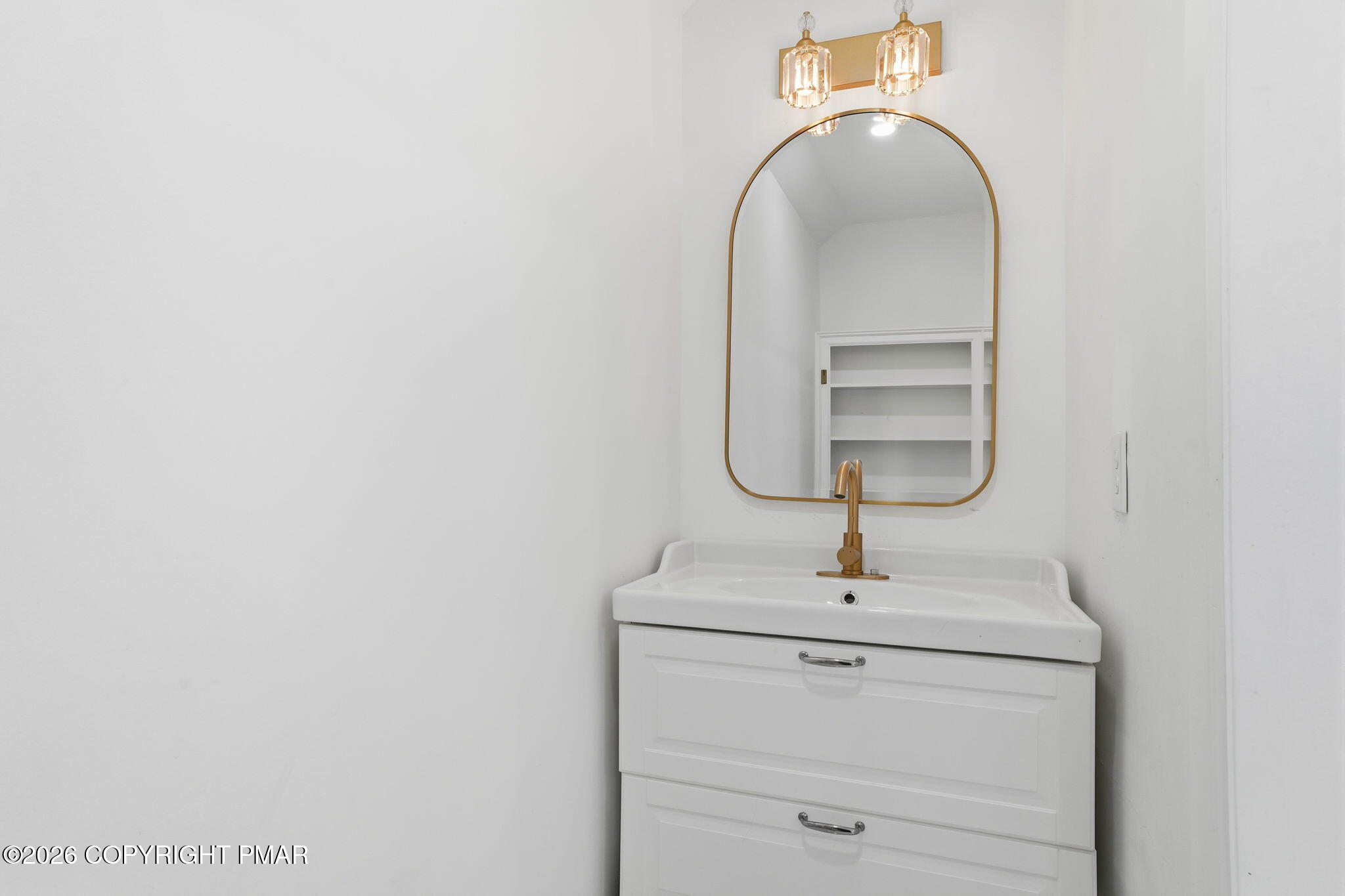 720 Stokes Mill Road East Stroudsburg, PA 18301 - Photo 47 of 87 a bathroom with a sink and a mirror
