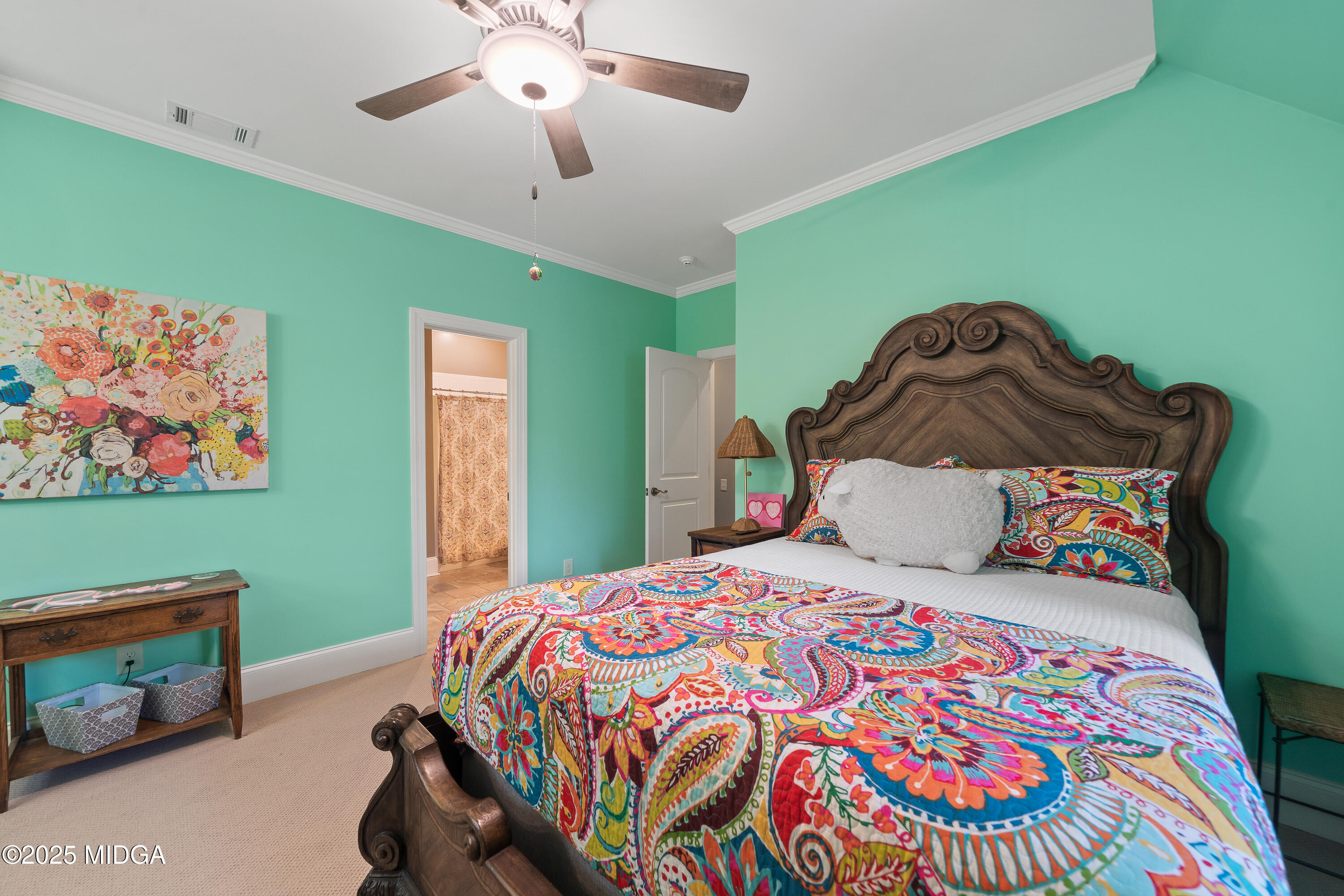 415 Irongate Macon, GA 31220 - Photo 39 of 56 a bedroom with a bed and a painting on the wall