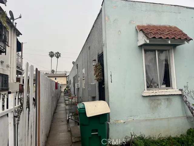 a view of a pathway of a building