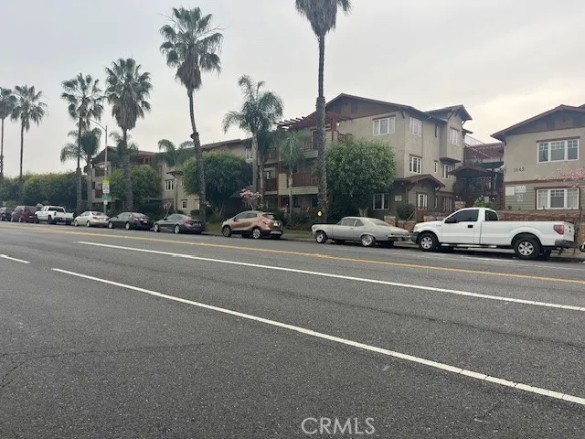 a view of a city with tall buildings