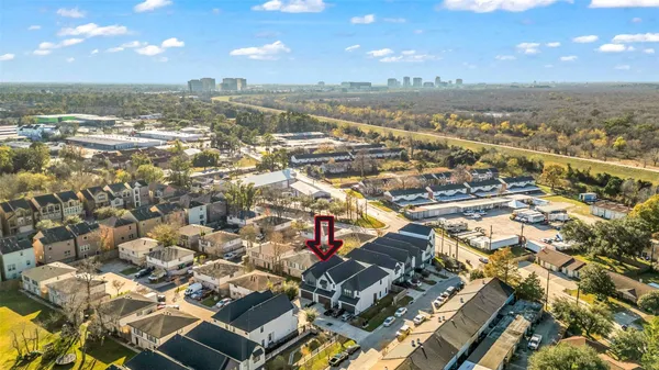 an aerial view of a city