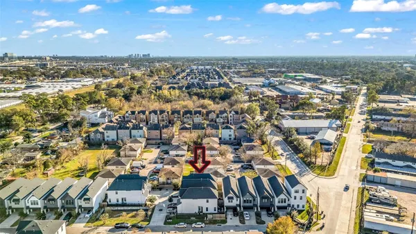 an aerial view of a city