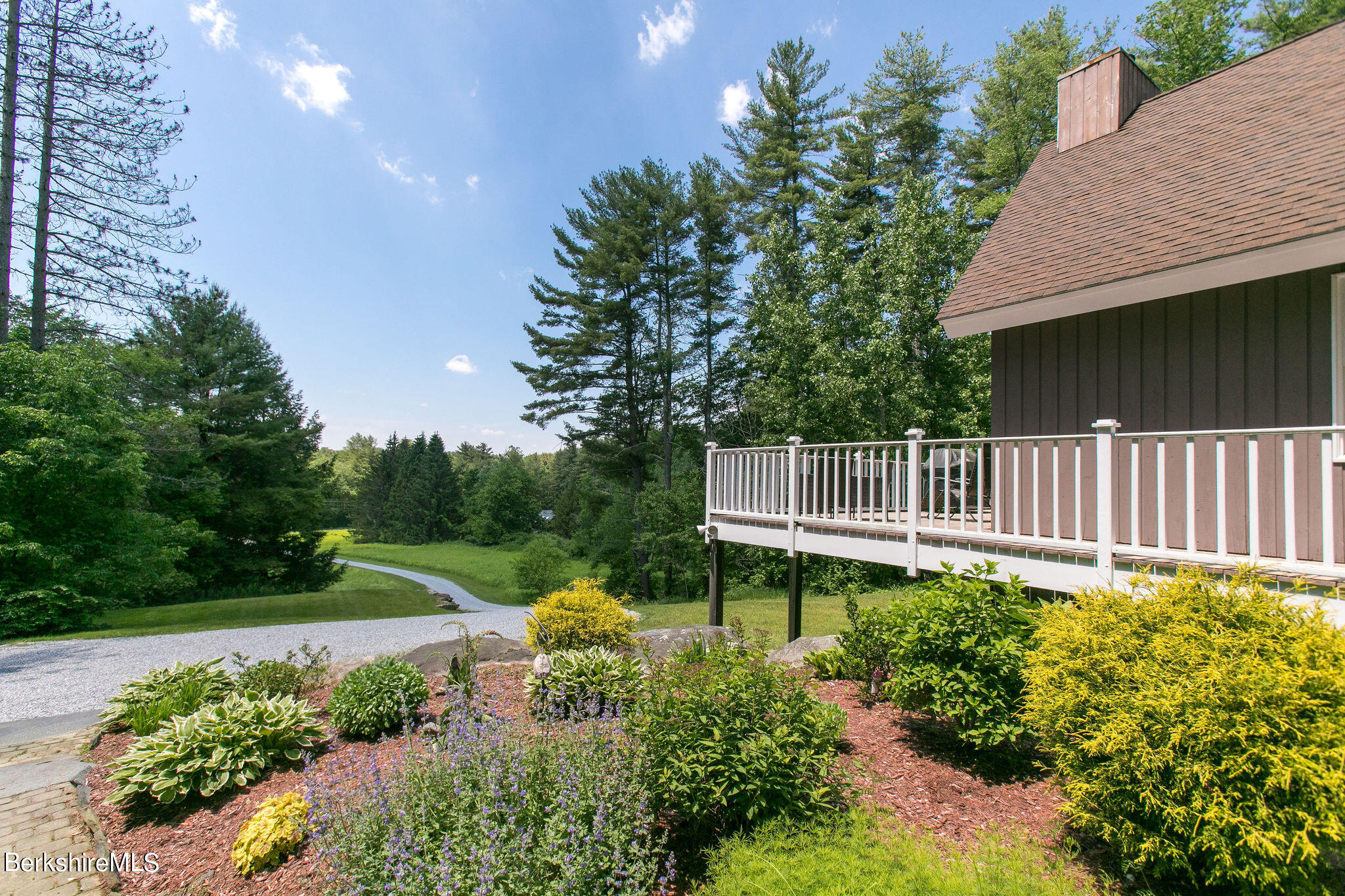 1076 County Road Sheffield, MA 01230 - Photo 2 of 38 View to the bottom of driveway