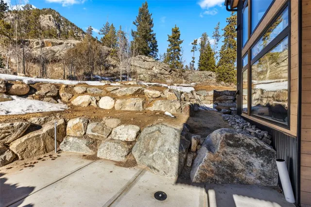 a view of balcony with furniture