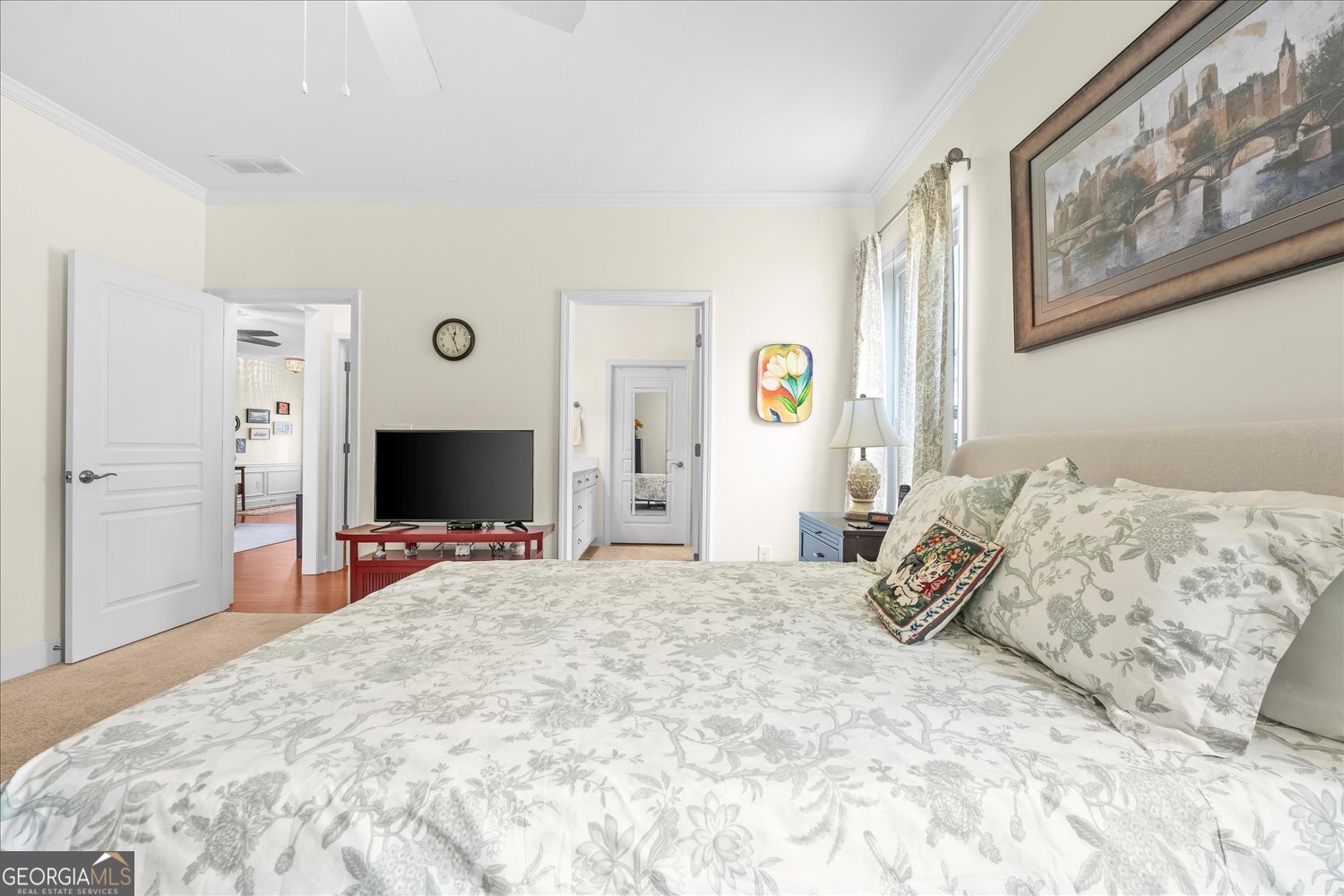 1071 Southern Pne Road Greensboro, GA 30642 - Photo 16 of 48 a bedroom with a bed and a flat screen tv