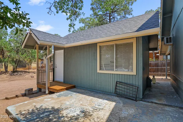 a backyard of a house