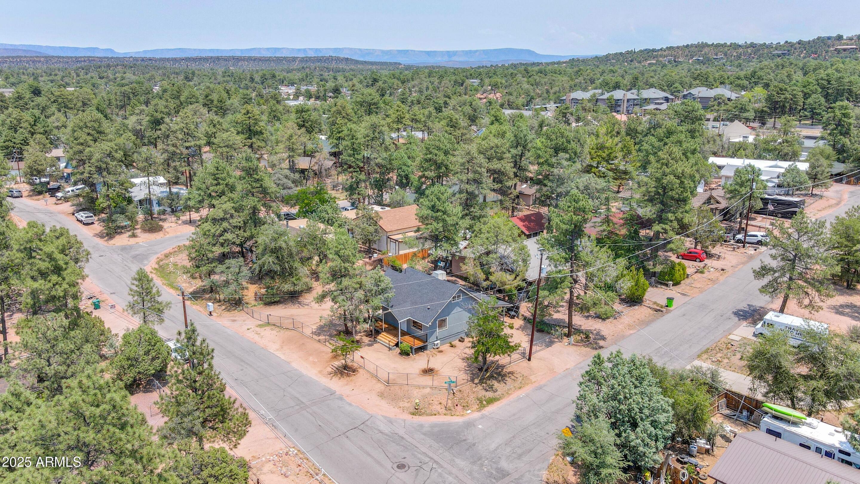 809 North Colcord Road Payson, AZ 85541 - Photo 31 of 34 an aerial view of residential houses with outdoor space and trees