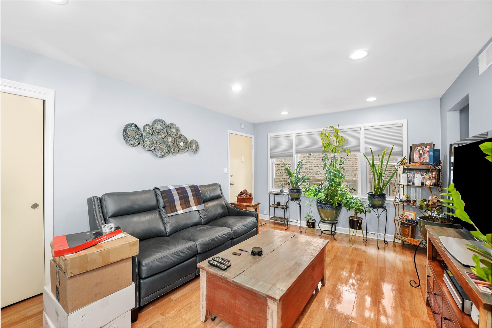 8119 South Paulina Street Chicago, IL 60620 - Photo 10 of 19 a living room with furniture and a flat screen tv