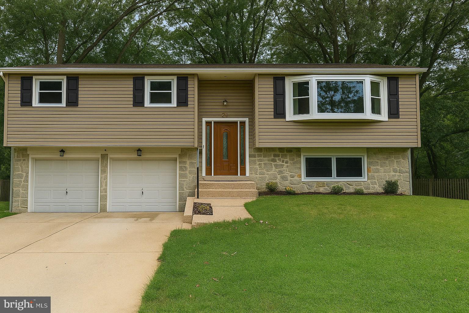 a house view with a garden space
