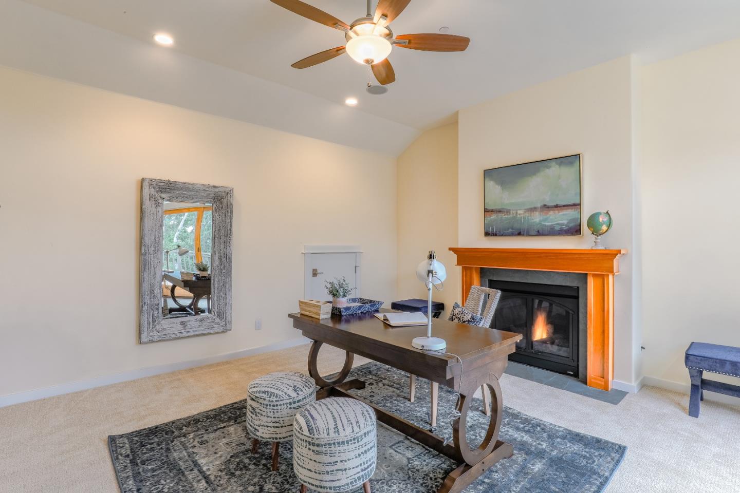 3030 Haas Drive Aptos, CA 95003 - Photo 22 of 44 a living room with furniture and a fireplace