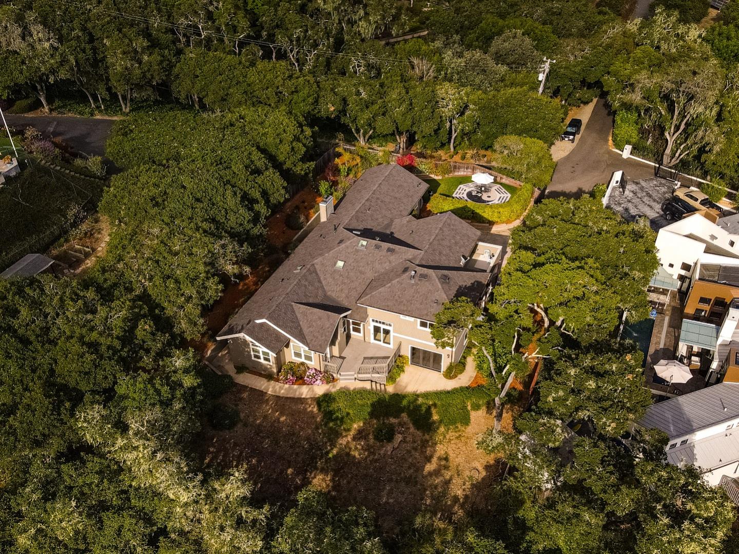 3030 Haas Drive Aptos, CA 95003 - Photo 3 of 44 an aerial view of a house with a yard and trees