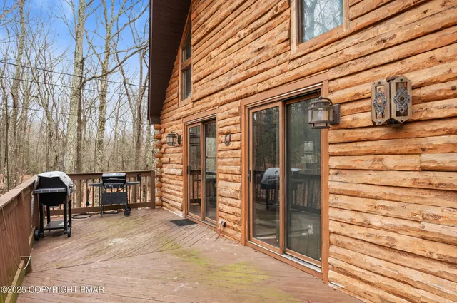 a view of wooden deck