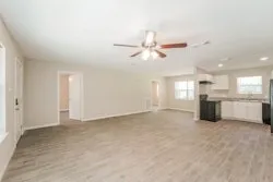 a view of a kitchen with a sink