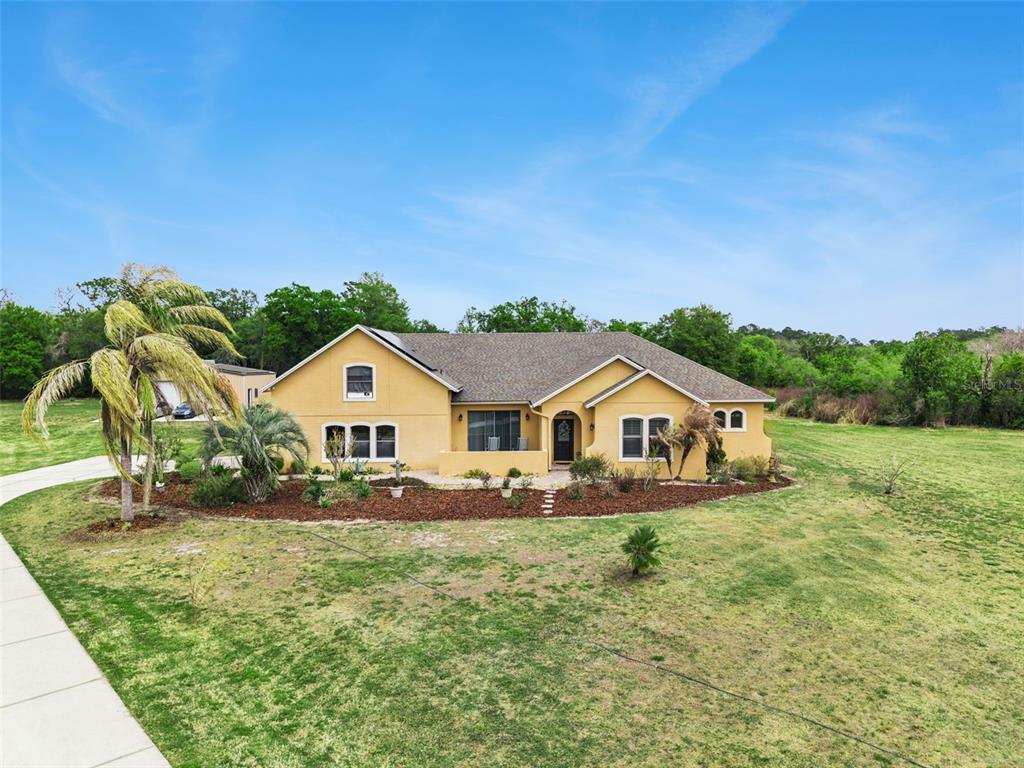 7139 Groveland Farms Road Groveland, FL 34736 - Photo 1 of 36 a view of house with a big yard plants and large trees