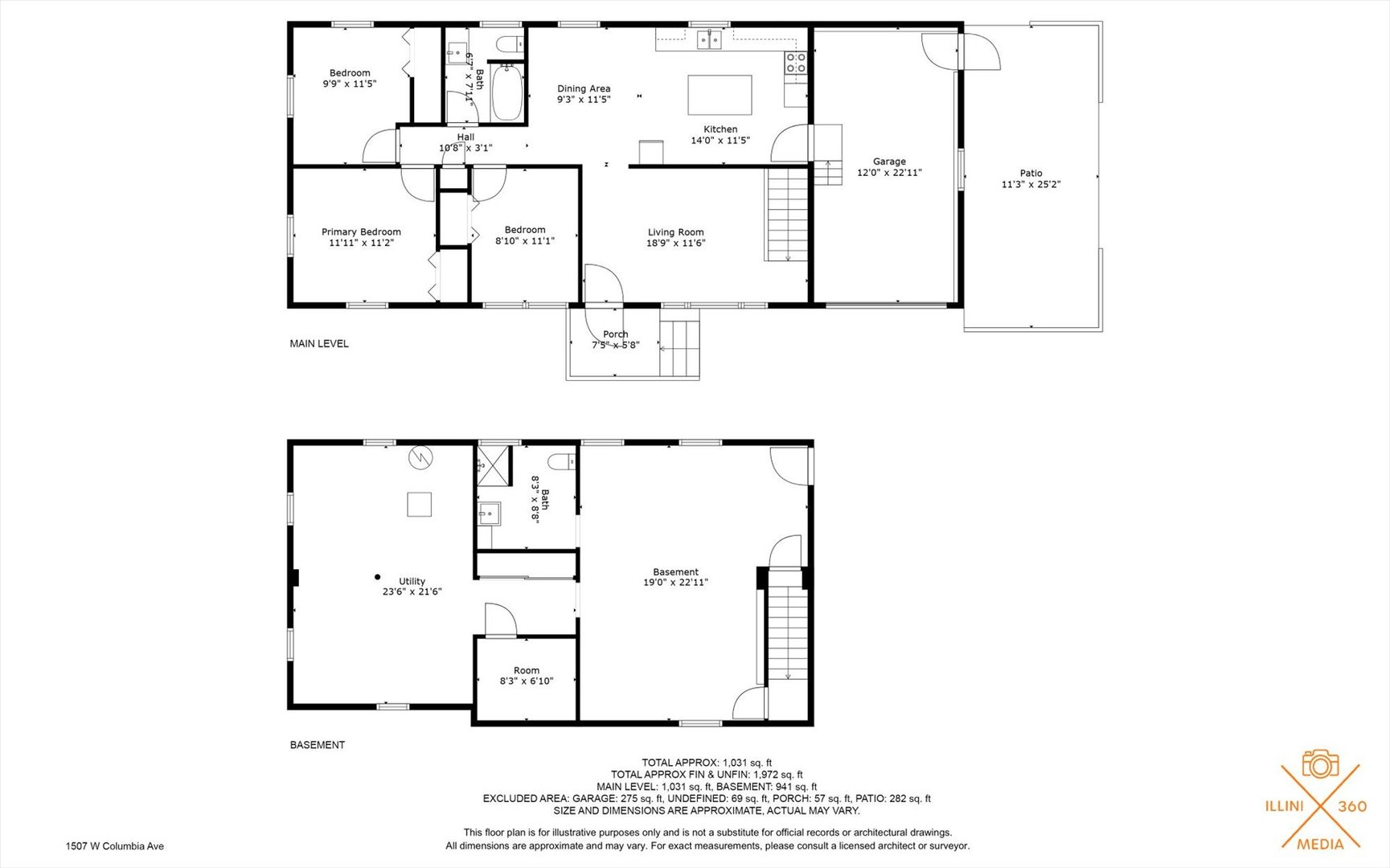 1507 West Columbia Avenue Champaign, IL 61821 - Photo 28 of 28 a picture of a floor plan