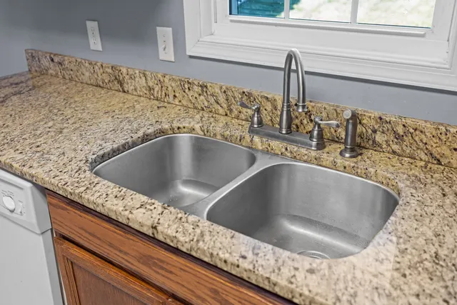 a close view of sink and tap