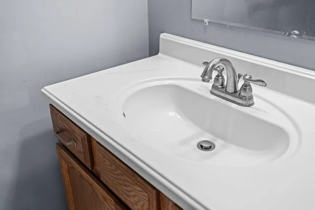 a close view of sink