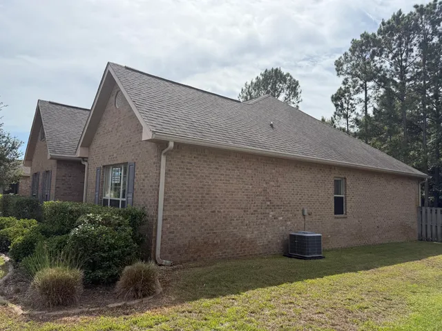 a house view with a outdoor space