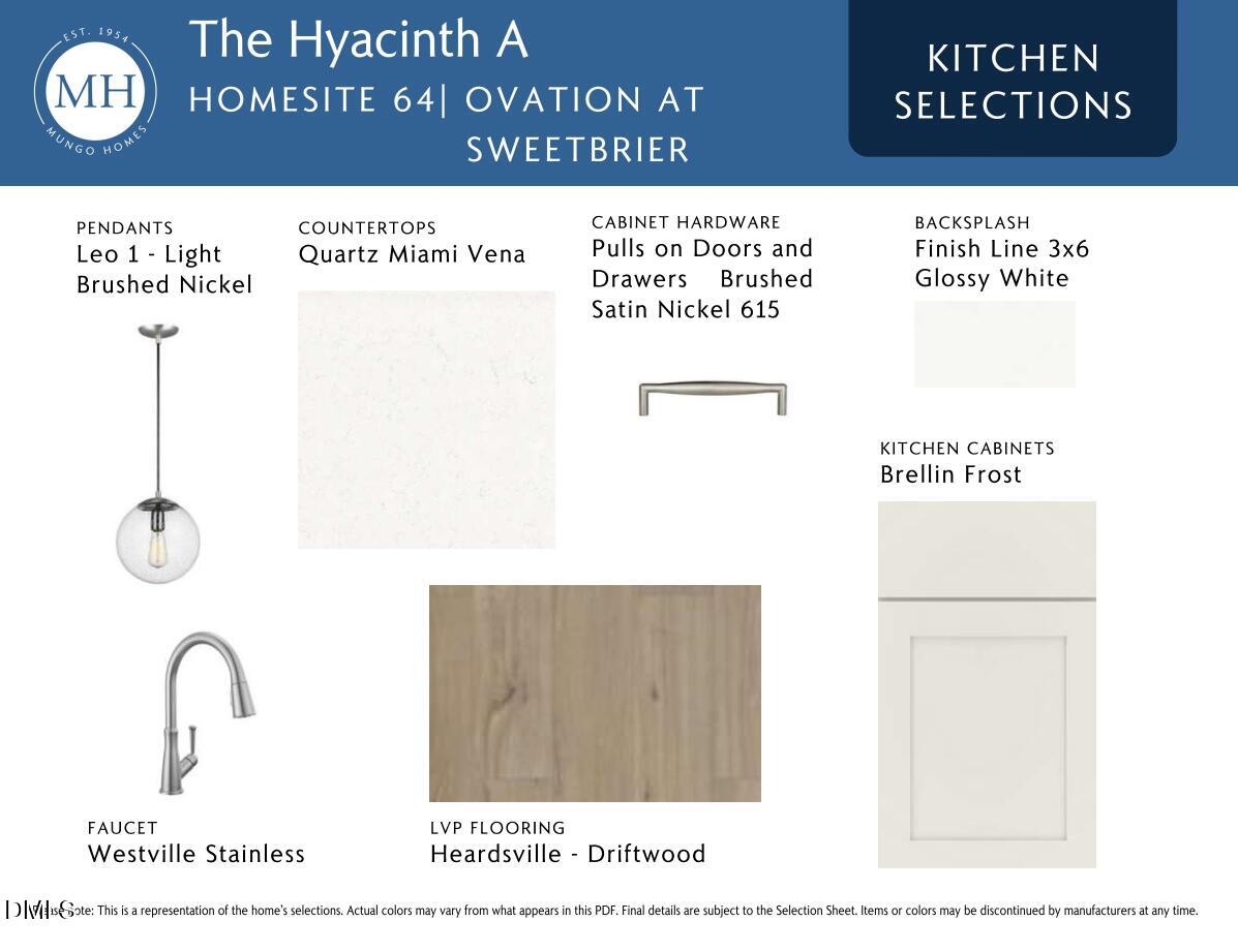 OVS 64 Kitchen selections