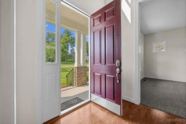 a workspace with furniture and window