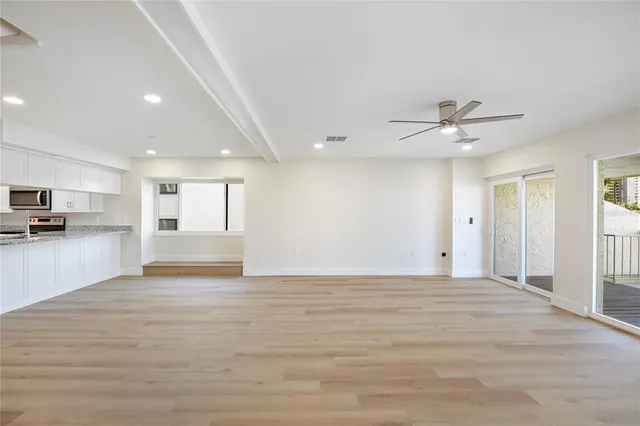 a view of a lake with a outdoor space