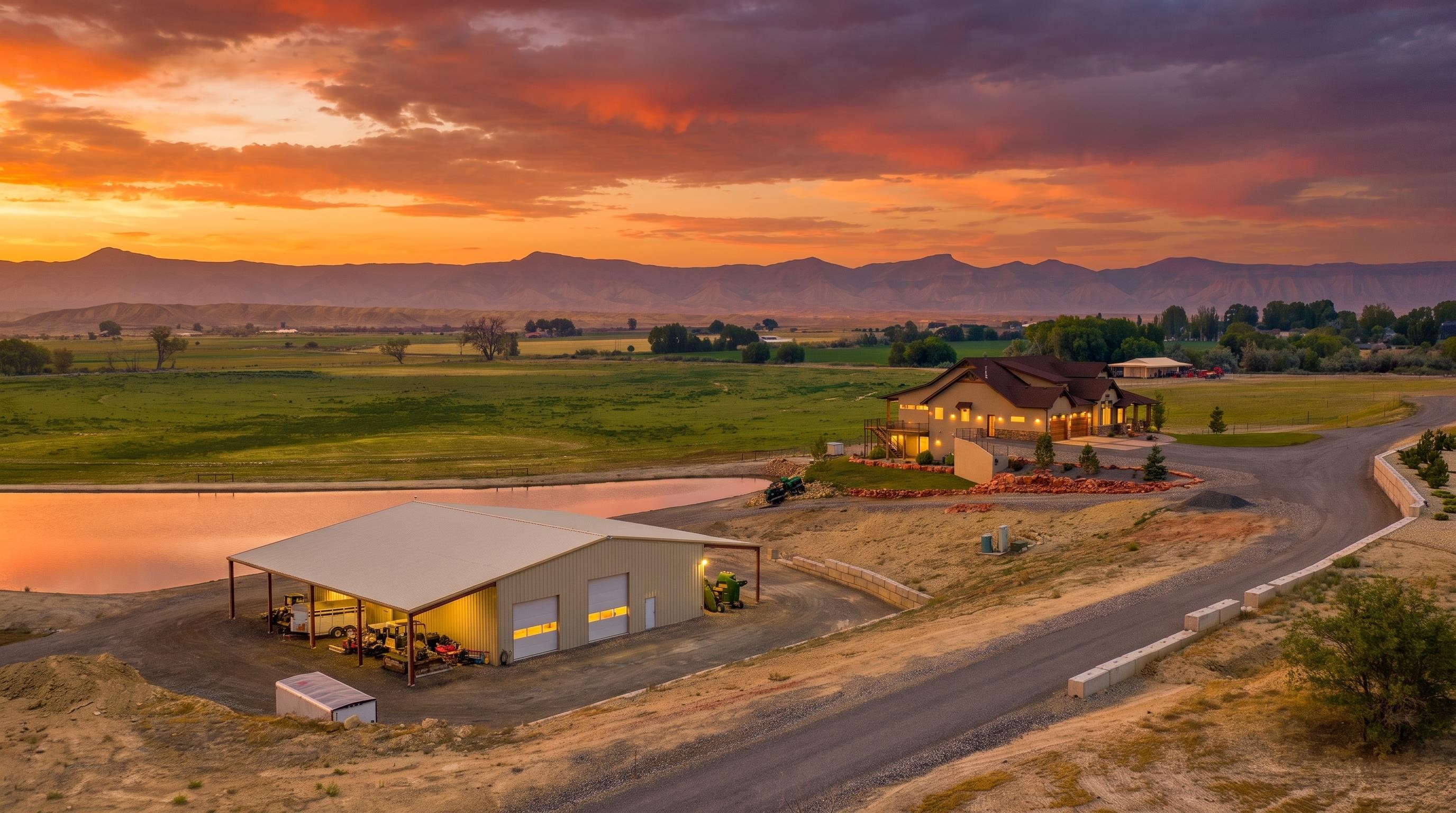 2440 J Road Grand Junction, CO 81505 - Photo 41 of 42 a view of a lake with a mountain in the background
