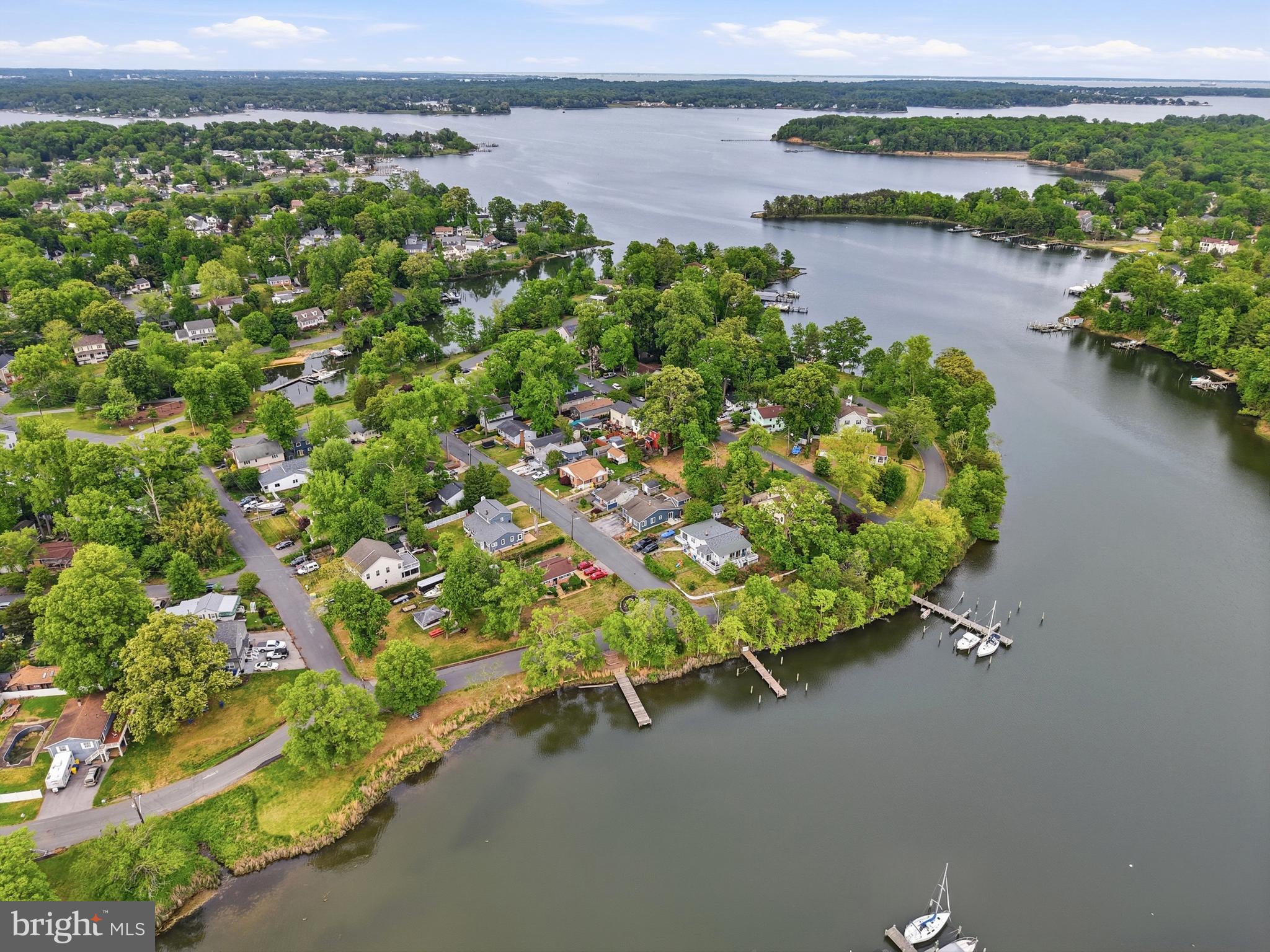 1816 Keymar Road Edgewater, MD 21037 - Photo 37 of 42 an aerial view of a house with a lake view