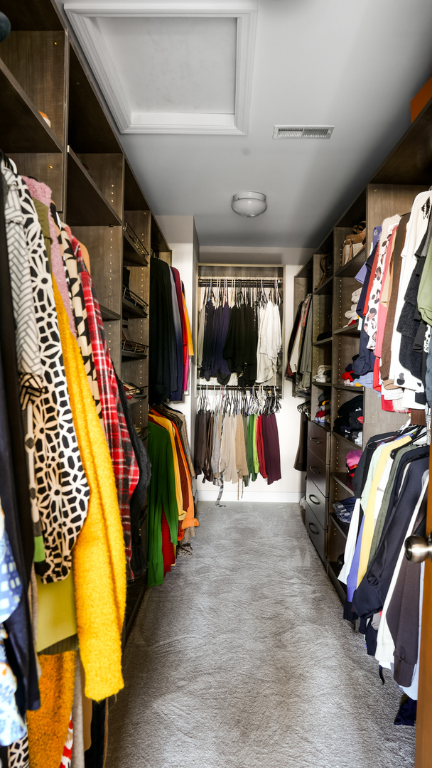 1607 Chestnut Grove Court Champaign, IL 61822 - Photo 55 of 113 a view of walk in closet with clothes and shoes