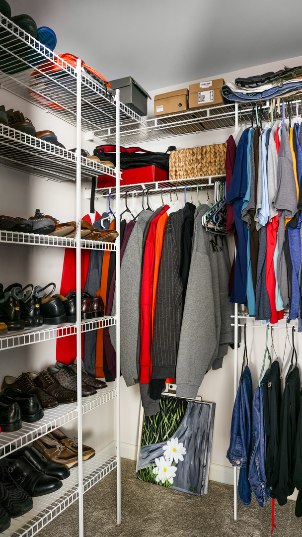 1607 Chestnut Grove Court Champaign, IL 61822 - Photo 75 of 113 a view of walk in closet with clothes and shoes