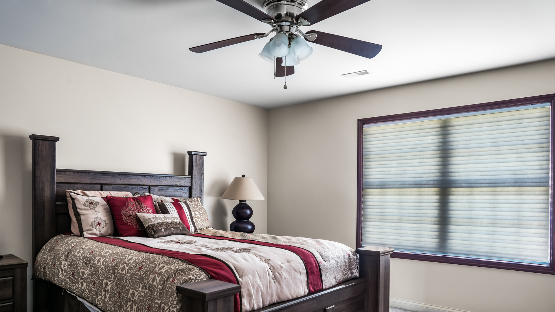 1607 Chestnut Grove Court Champaign, IL 61822 - Photo 82 of 113 a bedroom with a large bed and a large window