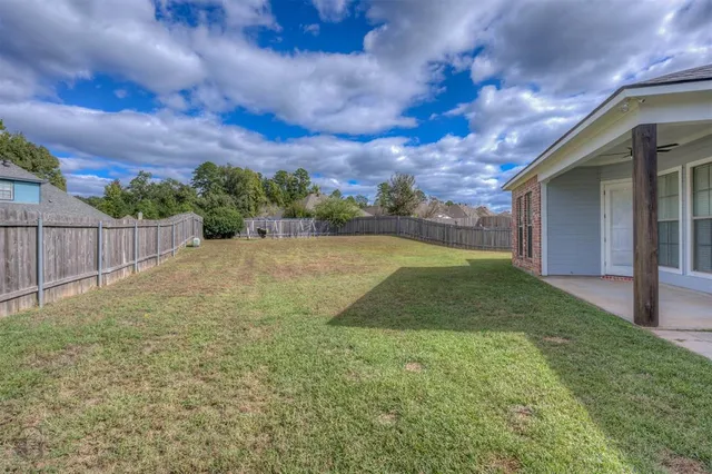 a view of a backyard