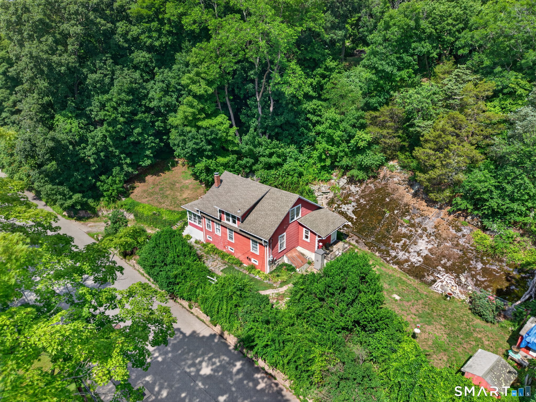 79 River Street Deep River, CT 06417 - Photo 38 of 40 an aerial view of a house with yard and outdoor space