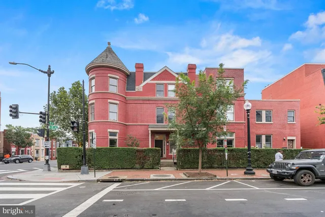 a front view of a building