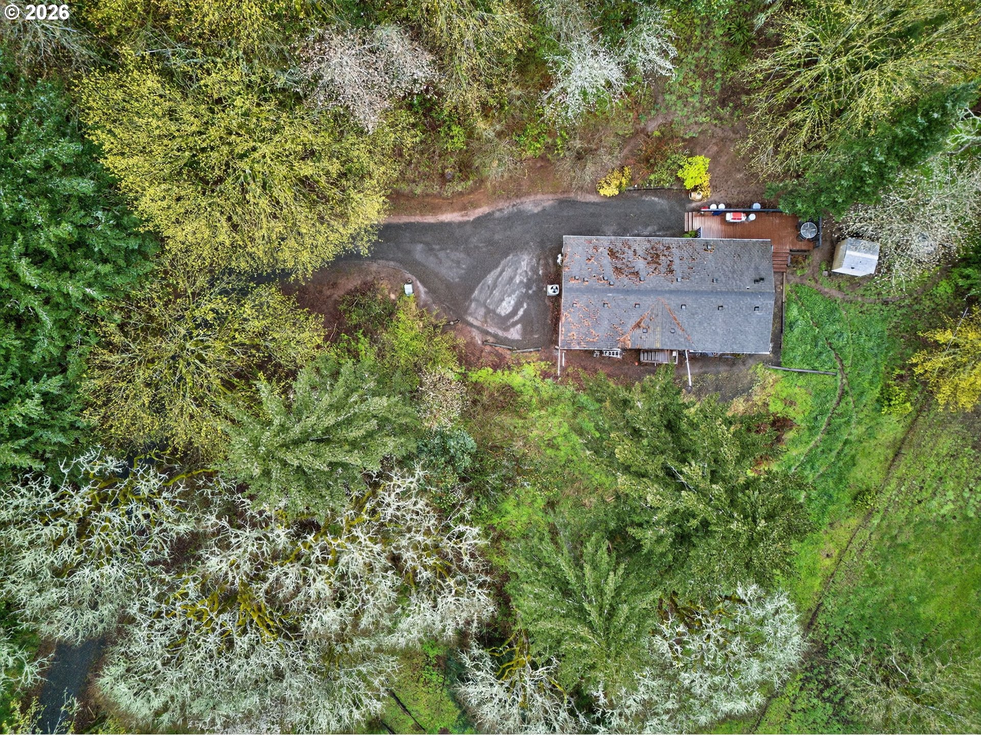 32895 Northeast Old Parrett Mountain Road Newberg, OR 97132 - Photo 43 of 48 an aerial view of a house with a yard