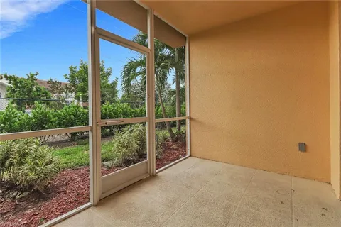 a view of a glass door with a tree