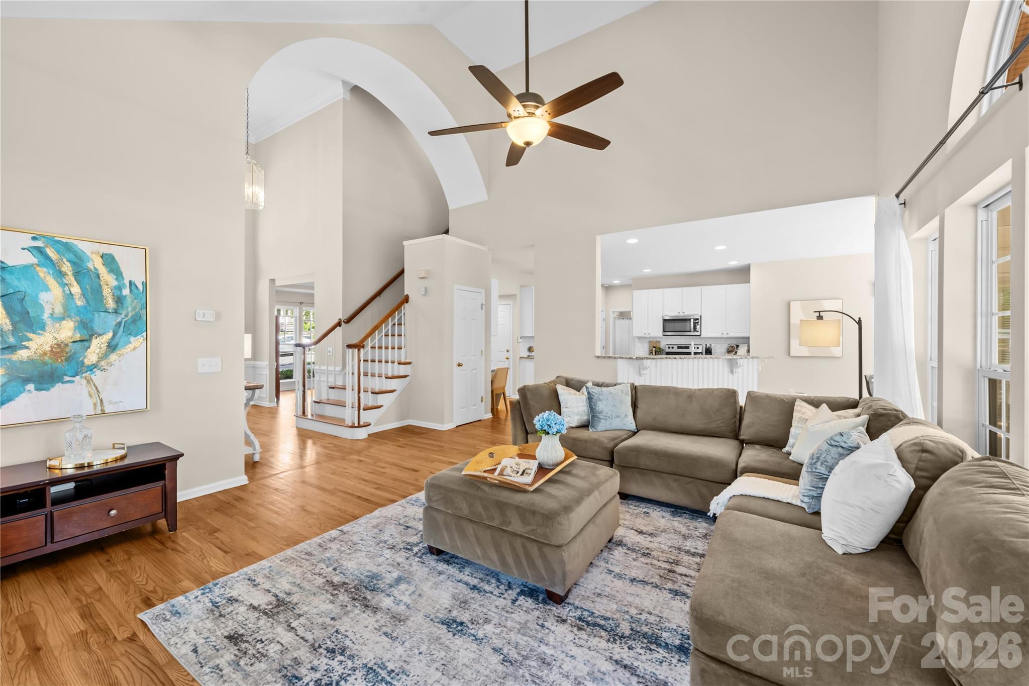 13338 Fremington Road Huntersville, NC 28078 - Photo 9 of 34 a living room with furniture and wooden floor