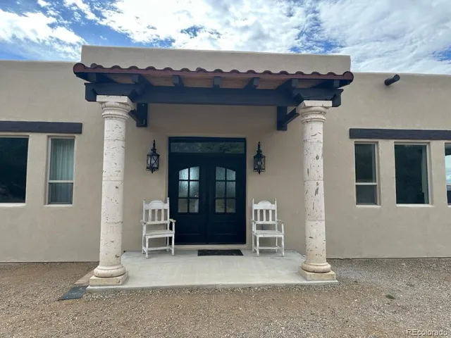 an entrance view of a house
