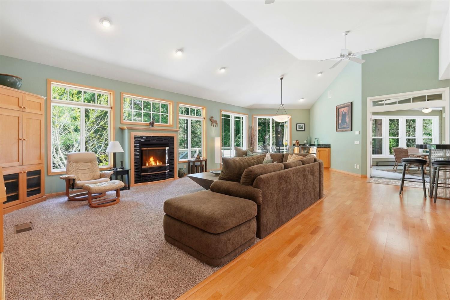 10711 Murchie Mine Road Nevada City, CA 95959 - Photo 2 of 71 a living room with furniture and a fireplace